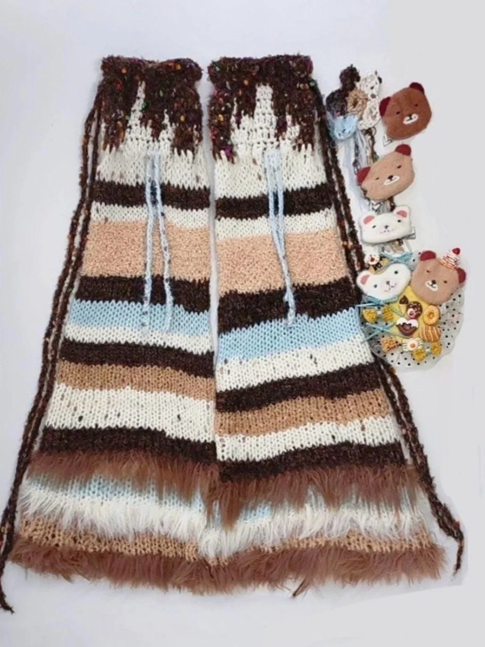 Hand-Knit Crochet Leg Warmers